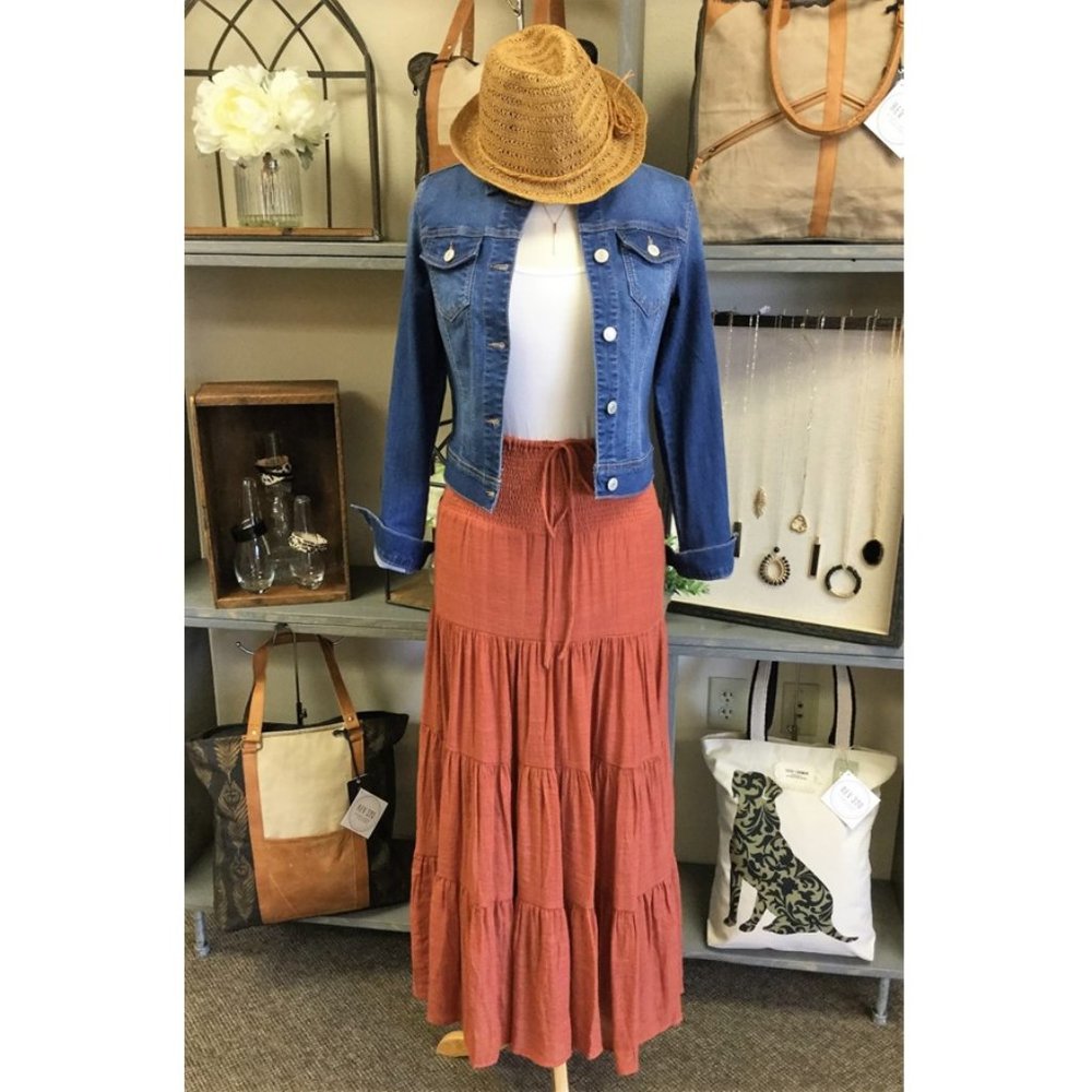 tiered maxi skirt + dress